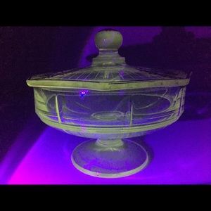 Vintage Sterling Silver Overlay Dish With Lid